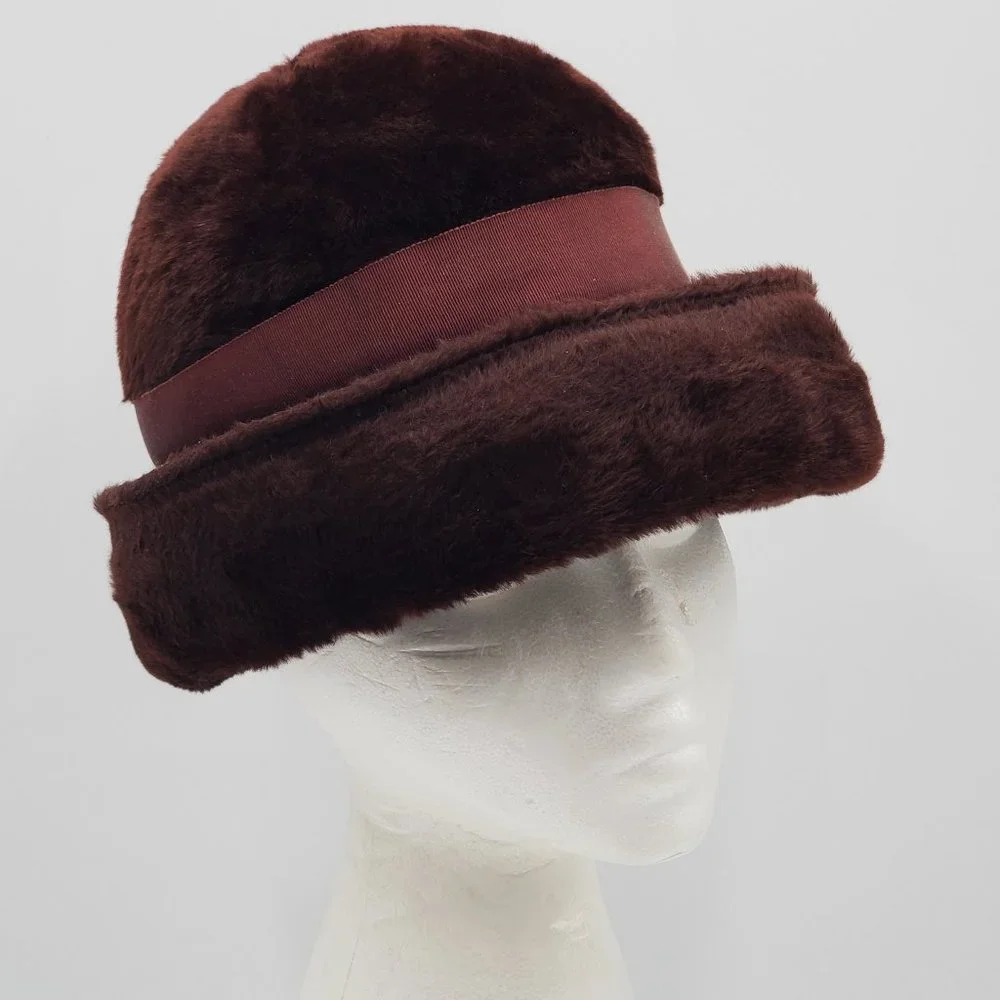 Amy New York Faux Fur & Wool Cloche